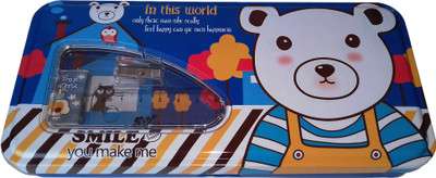 

kidoz kingdom TEDDY TEDDY PENCIL BOX Art Metal Pencil Box(Set of 1, Blue)