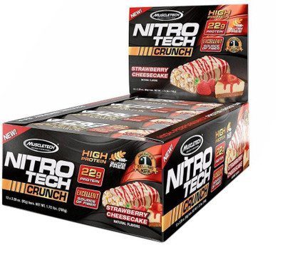 

Muscletech Nitrotech Crunch Protein Bars(780 g, Strawberry Cheesecake)