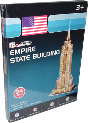 

kidoz kingdom 3D PUZZLE CUBIC FUN EMPIRE STATE BUILDING(24 Pieces)