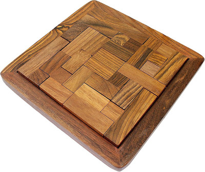 

WoodCart H@ndmade Indian Wood Jigsaw Puzzle - Wooden Toys for Kids - Unique Gifts for Children - Square Plate 6 Inches Puzzle(1 Pieces)