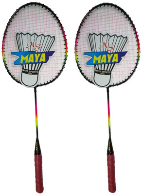 MAYA SPORTS Badminton Racquet Multicolor Strung Badminton Racquet(G5 - 3 Inches, 330 g)