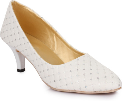 Bonzer Women White Heels