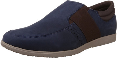 

Hush Puppies Stylish Casual Slip on Shoes For Men's Slip On Sneakers For Men(Blue, White