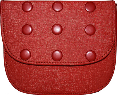 

BacBag Girls Casual Red PU Sling Bag