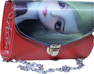 tavin kart Women Evening/Party Red PU Sling Bag