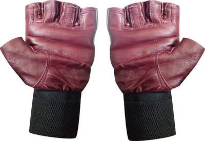 

Cp Bigbasket High Quality Netted Leather Palm Support Gym & Fitness Gloves (, Maroon