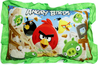

HTD Decorative Baby Pillow (Angry Bird) - 35 cm(Green)
