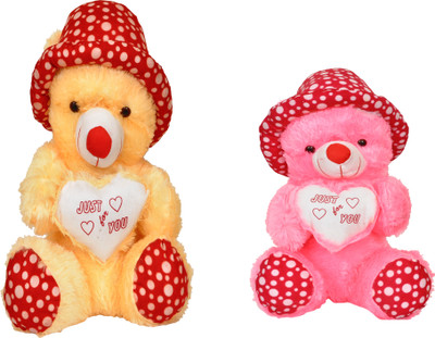 

ANGELS STORE MULTICOR TEDDY BEAR 2 FEET SET OF 2 TEDDY - 55 cm(Multicolor)