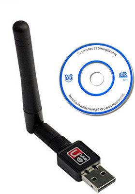 

NeroEdge Wifi USB WiFi Dongle Adapter 802.11n/g/b with Antenna USB Adapter(Black)