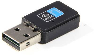 VibeX ® WiFi Adapter, USB 300Mbps Dual Band 2.4G / 5G Hz Wireless Lan USB PC WiFi Adapter 802.11AC USB Adapter  (Black)