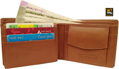 

Wenzest Men Tan Genuine Leather Wallet(6 Card Slots)