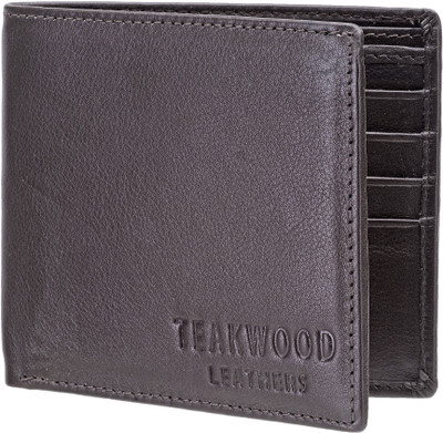 

Teakwood Men Brown Genuine Leather Wallet(8 Card Slots), Wood