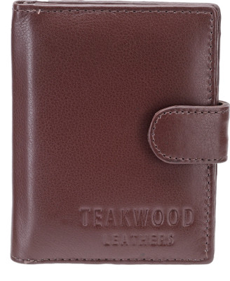 

Teakwood Men Brown Genuine Leather Wallet(7 Card Slots)