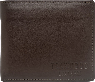 

Teakwood Men Brown Genuine Leather Wallet(8 Card Slots), Wood