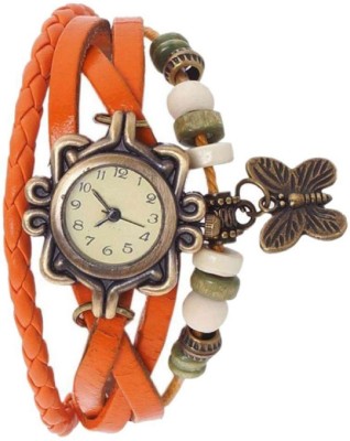 PFN Analog orange colour butterfly design Fancy Watch  - For Girls   Watches  (PFN)