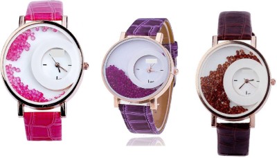 INDIUM PS0191PS NEW WATCH BLACK & PINK & PURPLE INDIUM BRAND LATEST COLLECTON ZONE NEW THREE WATCH IN ONE PACK Watch  - For Girls   Watches  (INDIUM)