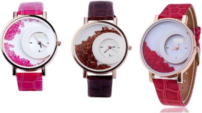 INDIUM PS0191PS NEW WATCH RED & PINK & BROWN INDIUM BRAND LATEST COLLECTON ZONE NEW THREE WATCH IN ONE PACK Watch  - For Girls   Watches  (INDIUM)