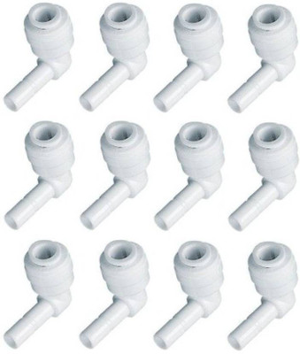 

bharat traders Elbows Connectors 1/4 inch Stem Needle x 1/4 inch QC for RO Water Purifier Spare Part for Solid Filter Cartridge(0, Pack of 12)