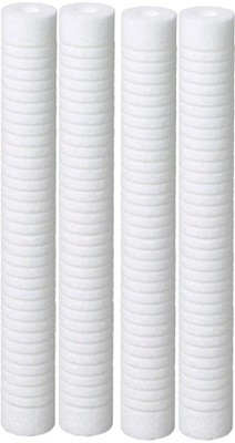

BalRama 20inch 5 Micron Food Grade PP Candle 20" Spun Filter with Ultra Filtration Technology + Grooved Type Offering Better Sand/Silt/Mud Filtration for Commercial RO UV UF Mineral Water Purifiers Filter Service Solid Filter Cartridge(5, Pack of 4)