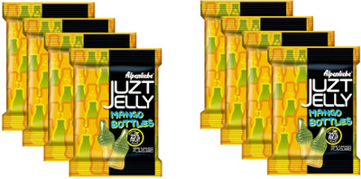 

Alpenliebe Juzt Jelly Bottle Shaped Ripe Mango Flavour (Pack of 8) Mango Candy(Pack of 8)
