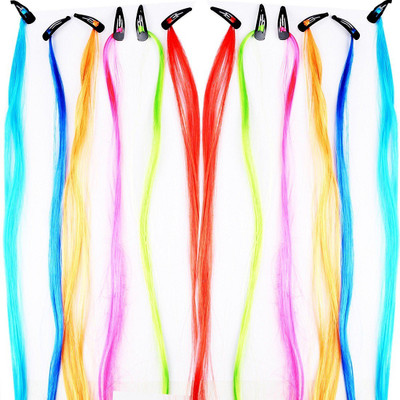 

Confidence Coloured hair Extensions Set Of 12 (MULTI COLOURED) Hair Accessory Set(Multicolor)