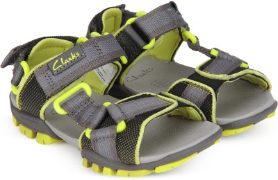 

Clarks Boys Velcro Strappy Sandals(Grey, Grey/yellow