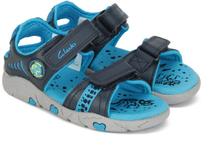 

Clarks Boys Velcro Clogs(Blue, Navy leather