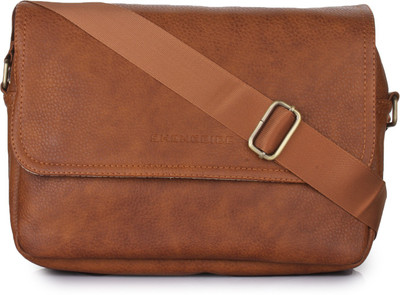 

Style Villaz Men & Women Casual Tan Leatherette Sling Bag