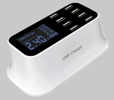 

Microware Smart USB 8 Port Charger YC-CDA19A/C USB Charger(White, Black)