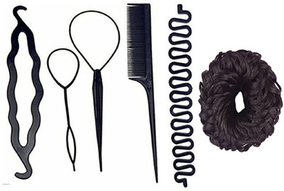 

Confidence Hair Juda Bun Maker / Hair Styling Accessory For Girls / Womens (Set Of 6)(Set of 6)