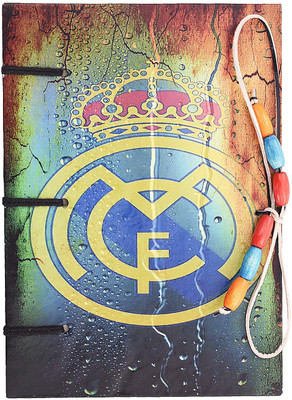 

Craft Club Regular Diary(handmade 100% recycled cotton paper diary in football theme, Multicolor)