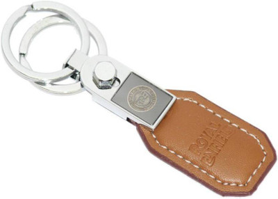 

Shubheksha Royal Enfield (Bullet) Bike Leather-Metallic (Brown) Key Chain