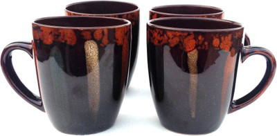 

Indeavour INDCR1944 Ceramic Mug(250 ml, Pack of 4), Multicolor