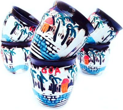 

Indeavour INDCR1785 Ceramic Mug(180 ml, Pack of 6), Multicolor