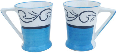 Indeavour INDCR2005 Ceramic Mug(200 ml, Pack of 2), Blue