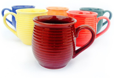 

Indeavour INDCR1824 Ceramic Mug(170 ml, Pack of 6), Multicolor