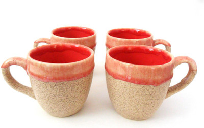 

Indeavour INDCR1936 Ceramic Mug(250 ml, Pack of 4), Multicolor