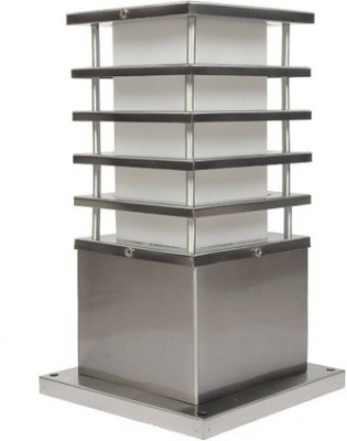 PR Prashant PR_4_Squre_Gray Gate Light Outdoor Lamp(White)
