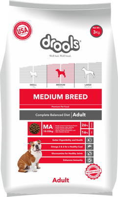

Drools Medium Breed Premium Chicken 3 kg Dry Dog Food