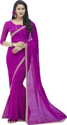 Shaily Retails Self Design Bollywood Pure Silk Saree(Purple)