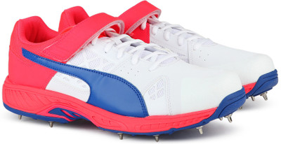 

Puma evoSPEED Cricket B Cricket Shoes For Men(Multicolor, Puma white-true blue-bright plasma