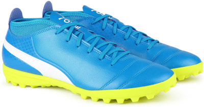 

Puma ONE 17.4 TT Football Shoes For Men(Blue, Atomic blue-puma white-safety yellow
