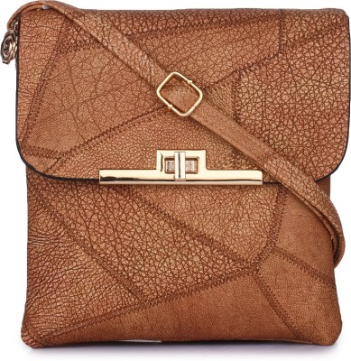 

Style Villaz Women Casual Tan Leatherette Sling Bag