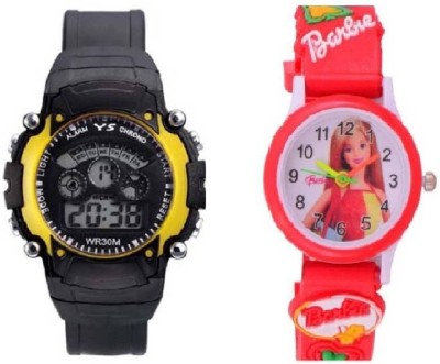 evengreen Red::yellowblack 7 Light Digital Sports Watch for Boys and Girls RedBlue Watch - For Boys & Girls Watch  - For Boys & Girls   Watches  (Evengreen)
