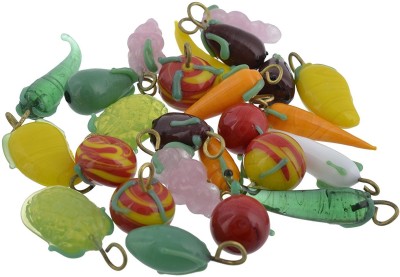 GOELX Acrylic Fruit Charms for bracelets, necklace, anklets, jewellery making, pack of 10