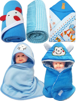 

BRANDONN Abstract  Hooded Baby Blanket(Polyester, Multicolor