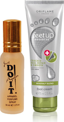

Oriflame Sweden Feet Up Advance Cracked Heel Cream 75ml ( 33027 ) With Just Doit Parfume 30ml(Set of 2)