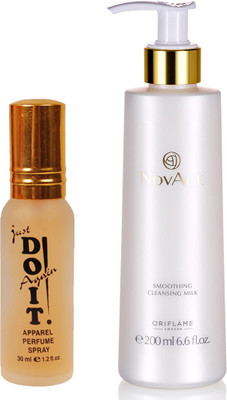 

Oriflame Sweden NovAge Smoothing Cleansing Milk 200ml (32597) With Just Doit Perfume 30ml(Set of 2)