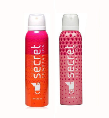 

Secret Temptation Mystery And Flirt Body Spray - For Women(150 ml, Pack of 2)