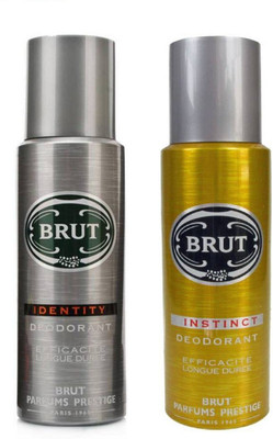 

Brut Identity and Instinct Deodorant Spray Pack of 2 Combo (200ML each) Deodorant Spray - For Men(400 ml, Pack of 2)